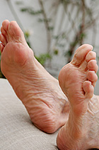 Feet sole older person