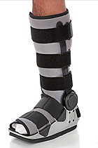 Man with an ankle brace