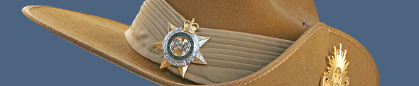Hat with ANZAC badge